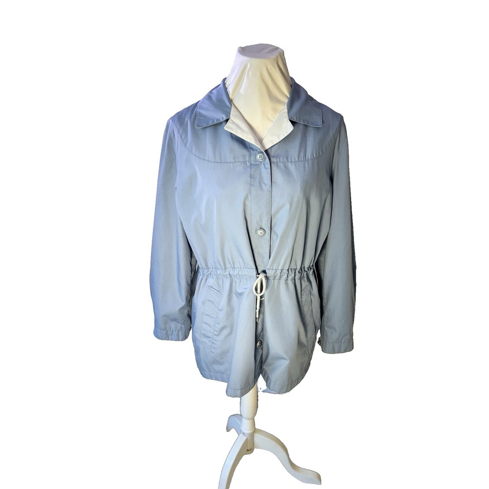 VINTAGE Size 11/12, London Fog, baby blue jacket, women's‎ trench coat
